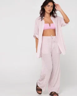 Siena High Waisted Relaxed Fit Beach Pant | Rusty Hot