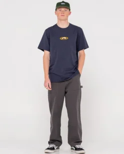 Slowmo Short Sleeve Heritage Print Tee | Rusty New