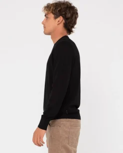Slung Lightweight Wool Crew Knit | Rusty Flash Sale