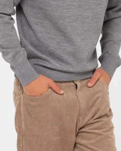 Slung Lightweight Wool Crew Knit | Rusty Clearance