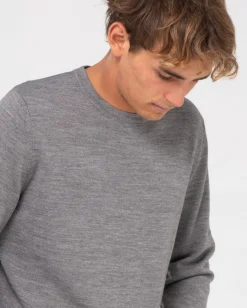 Slung Lightweight Wool Crew Knit | Rusty Clearance