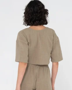 Somewhere Twisted Reversible Top | Rusty Discount