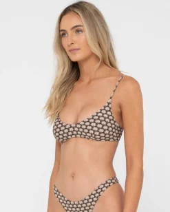 Sorrento Shell Printed Bralette Bikini Top | Rusty New