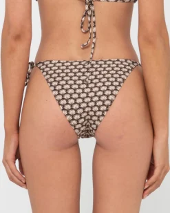 Sorrento Shell Printed Midi Side Ties Bikini Bottom | Rusty Discount