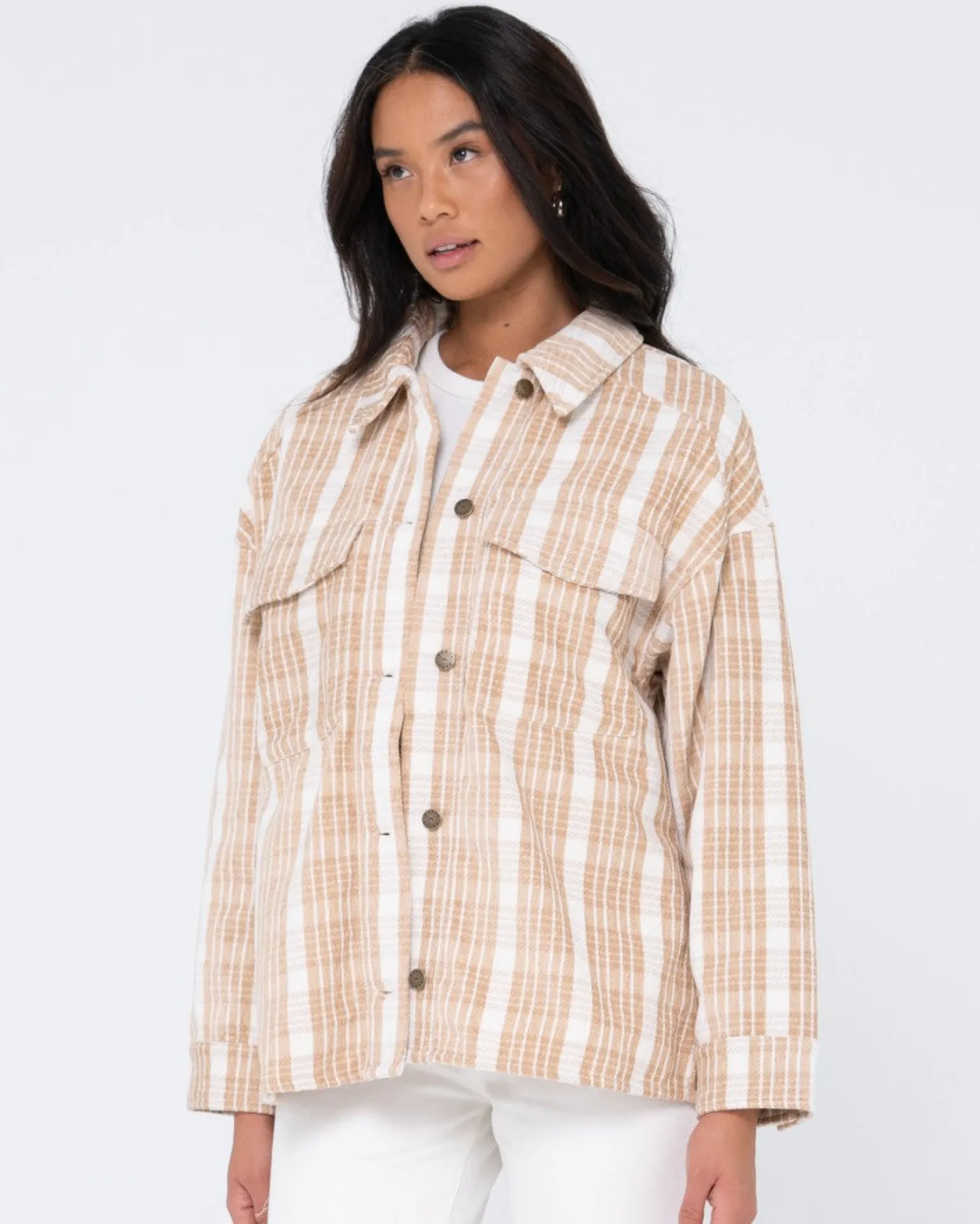 Stemming Oversized Plaid Shirt | Rusty New