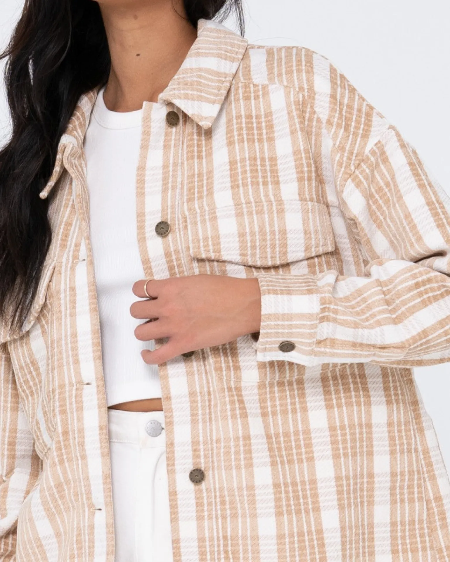 Stemming Oversized Plaid Shirt | Rusty New