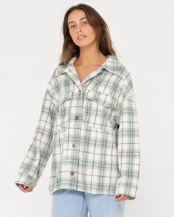Stemming Oversized Plaid Shirt | Rusty Best Sale