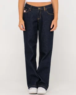 Super Low Rise Straight Leg Denim Jean | Rusty Clearance