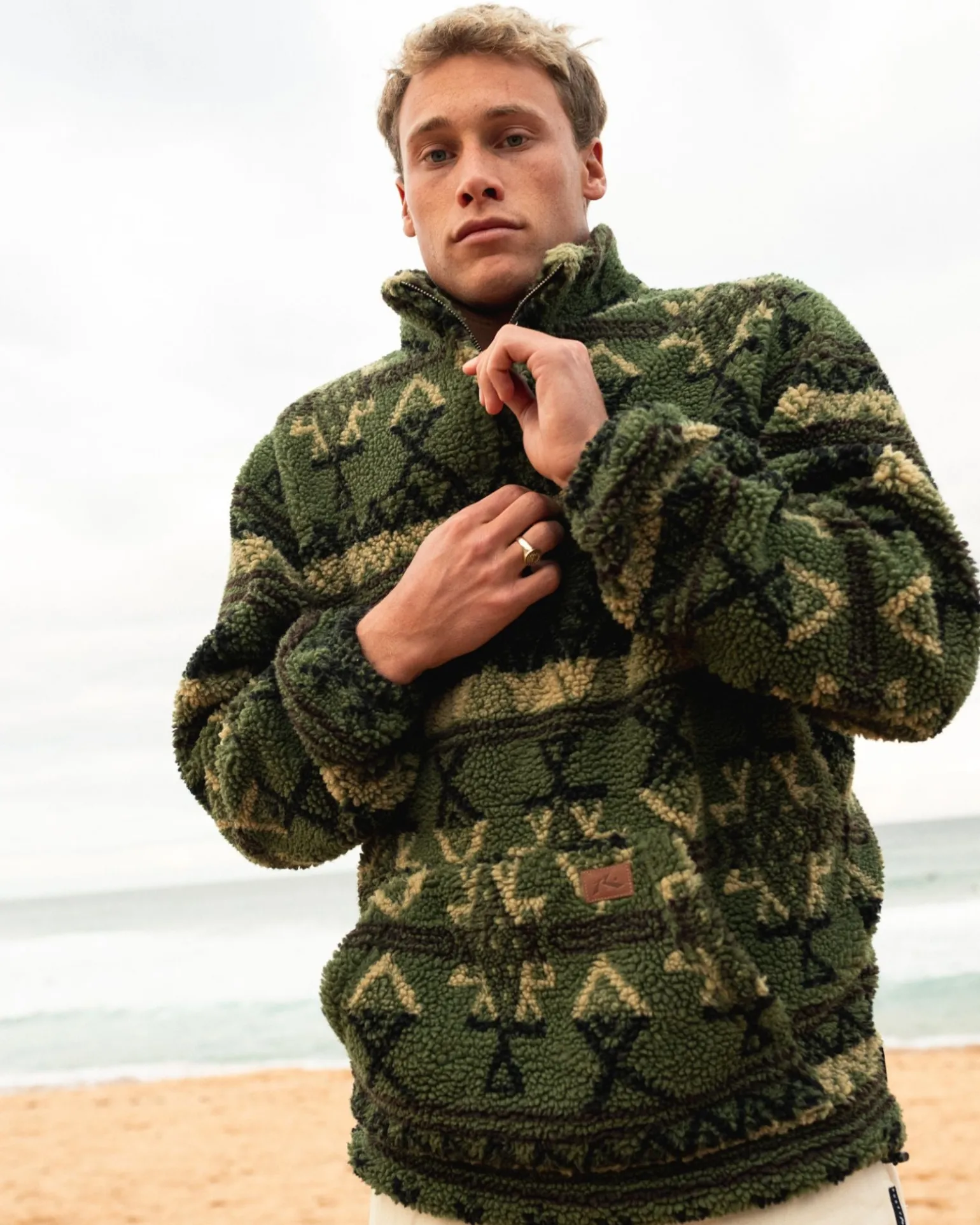 Teka 1/4 Zip Polar Fleece | Rusty Hot