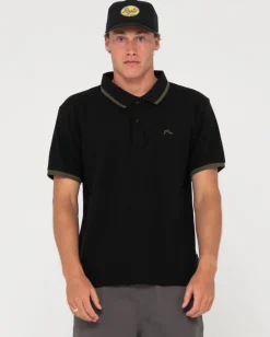 19Th Hole Tipped Short Sleeve Polo | Rusty Cheap