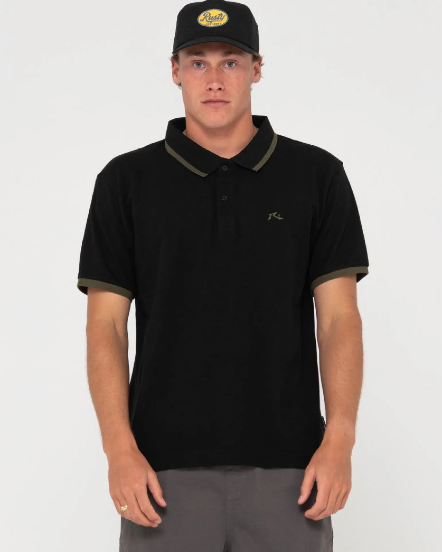 19Th Hole Tipped Short Sleeve Polo | Rusty Cheap