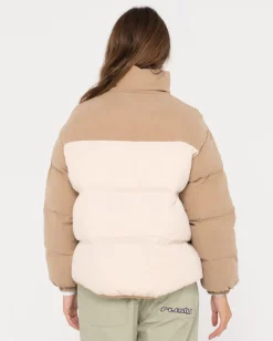 Tilly Zip Thorugh Contrast Puffer Jacket | Rusty Fashion