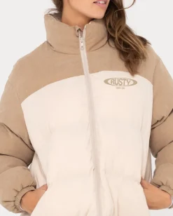 Tilly Zip Thorugh Contrast Puffer Jacket | Rusty Fashion