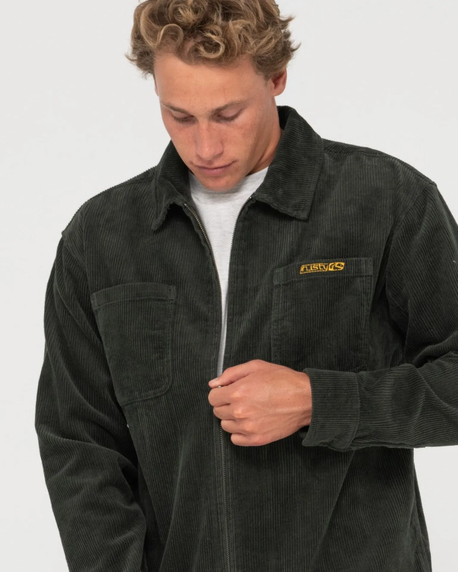 V8 Coup Cord Zip Up Jacket | Rusty Sale
