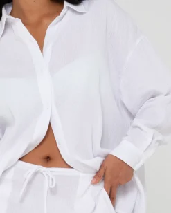 Vahala Oversized Long Sleeve Shirt | Rusty Hot