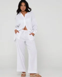 Vahala Oversized Long Sleeve Shirt | Rusty Cheap