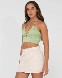 Vicky Cut Out Halter Crop Top | Rusty Store
