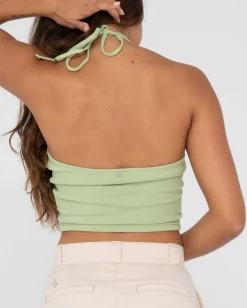 Vicky Cut Out Halter Crop Top | Rusty Store