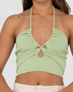 Vicky Cut Out Halter Crop Top | Rusty Store
