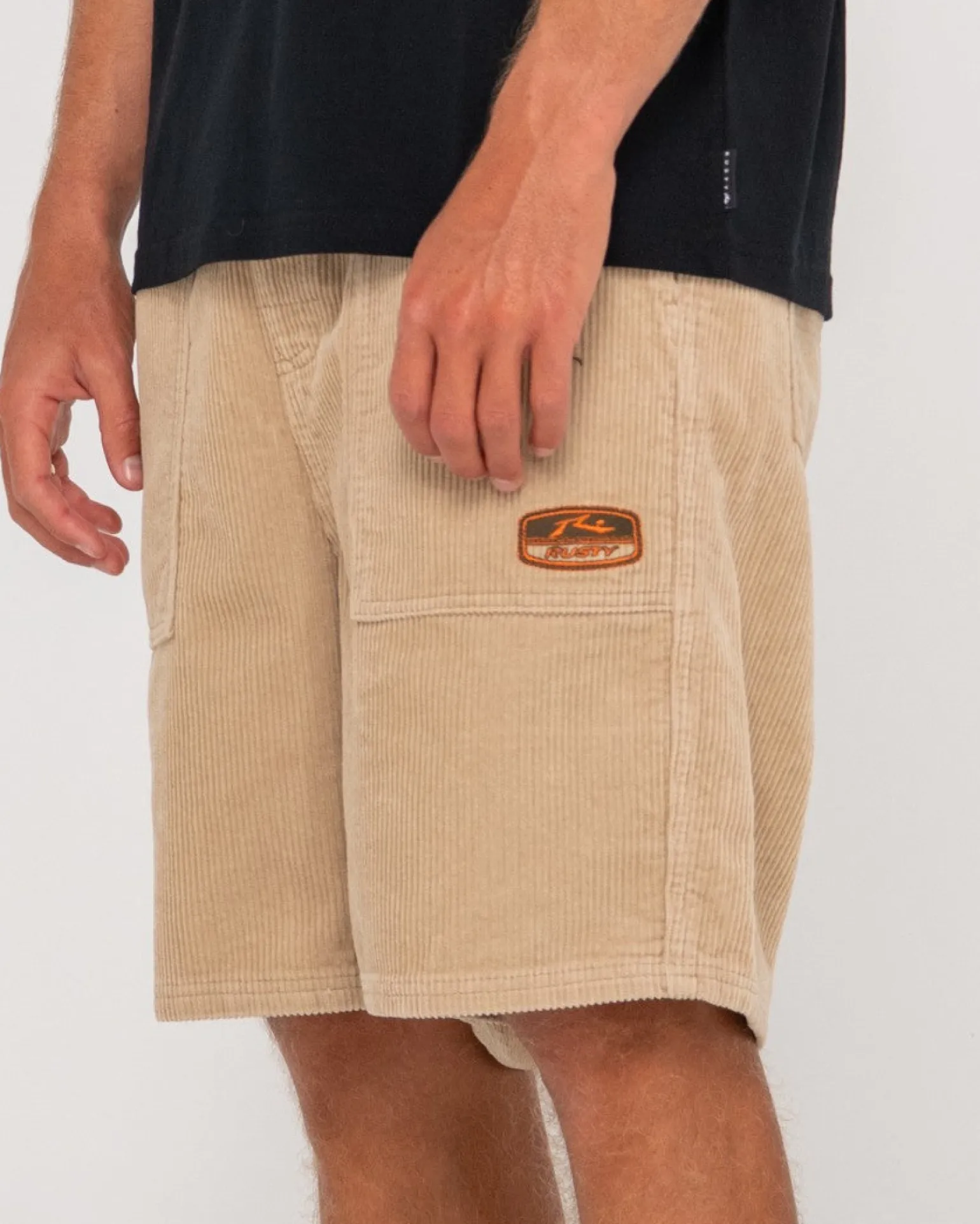 8 Wale Workwear Elastic Short Boys | Rusty Cheap