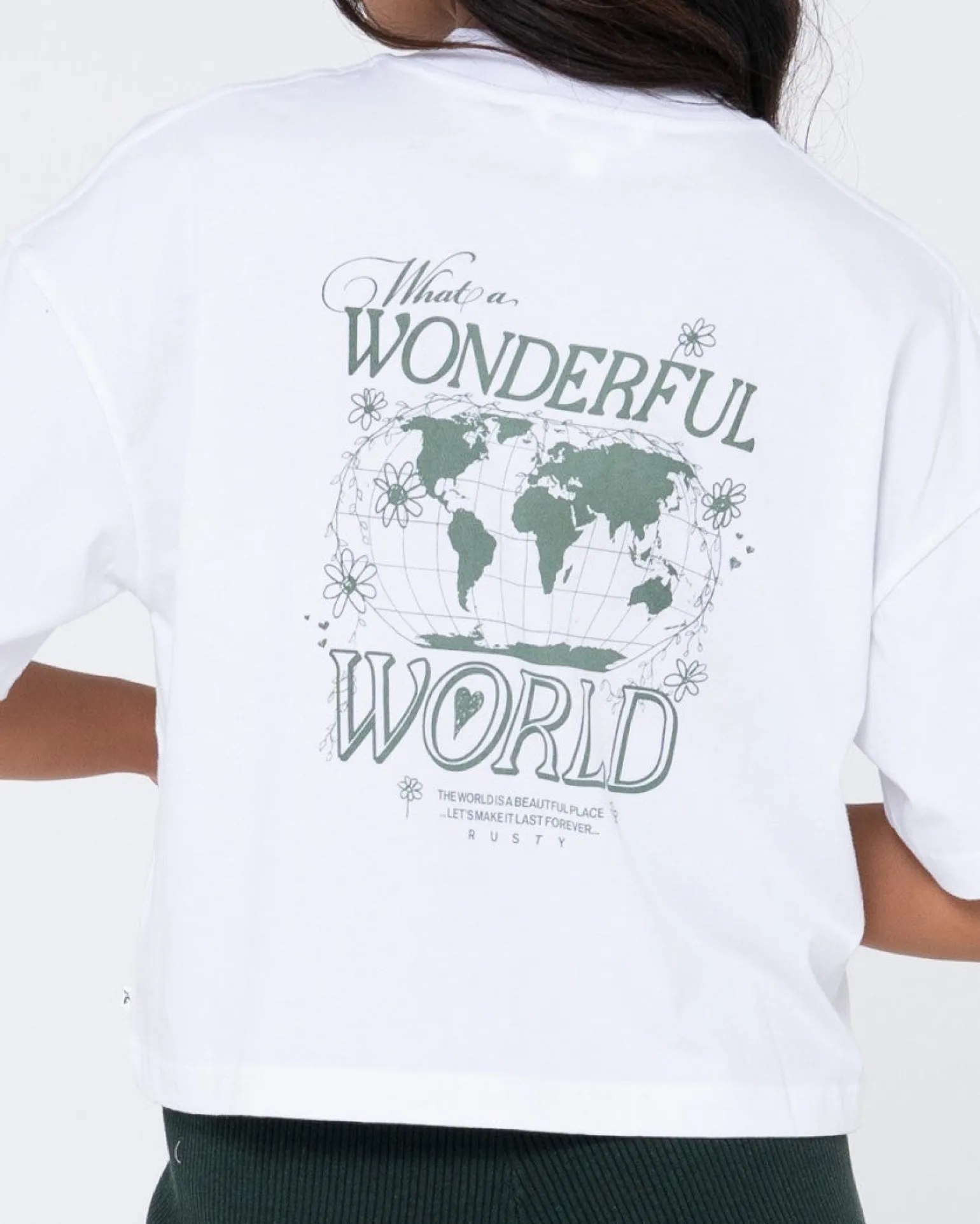 Wonderful World Organic Relaxed Tee | Rusty Store