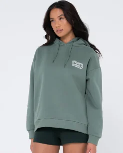 Wonderful World Oversize Hood Fleece | Rusty Outlet