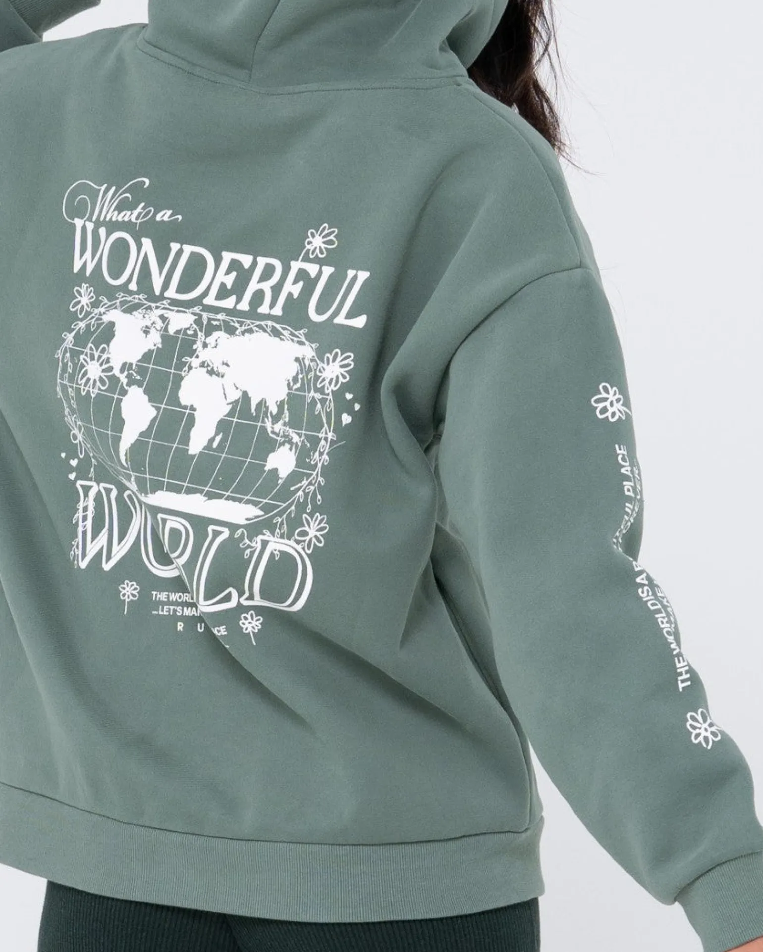 Wonderful World Oversize Hood Fleece | Rusty Outlet