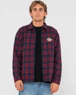 Woodchuck Woven Plaid Zip Up Jacket | Rusty Discount